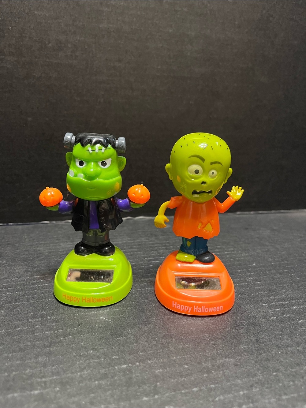 Festive Solar-Powered Dancing Toys Set - 2 Halloween Frankenstein and Ghoul
